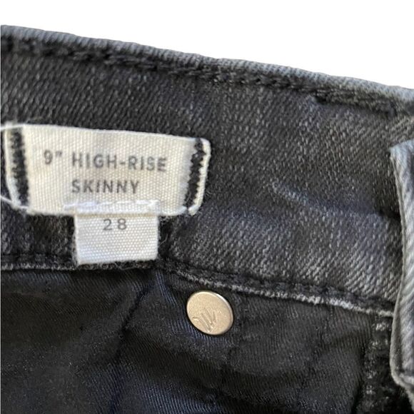 MADEWELL 9" High Rise Skinny Jeans Black Size 28 - Picture 5 of 8